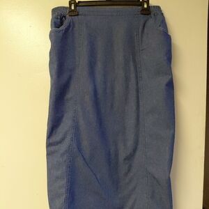 Main Street Blues Maxi Denim Skirt Size 14W